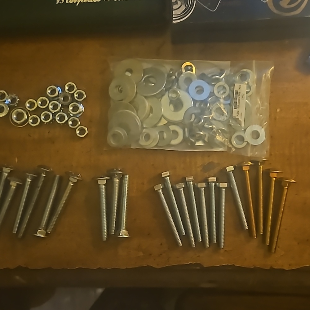 Galvanized bolts woth washers and nuts in a variety of sizes ....all brand new